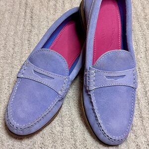 KKB QUODDY Penny Loafer: Light Blue Pastel Suede ✨